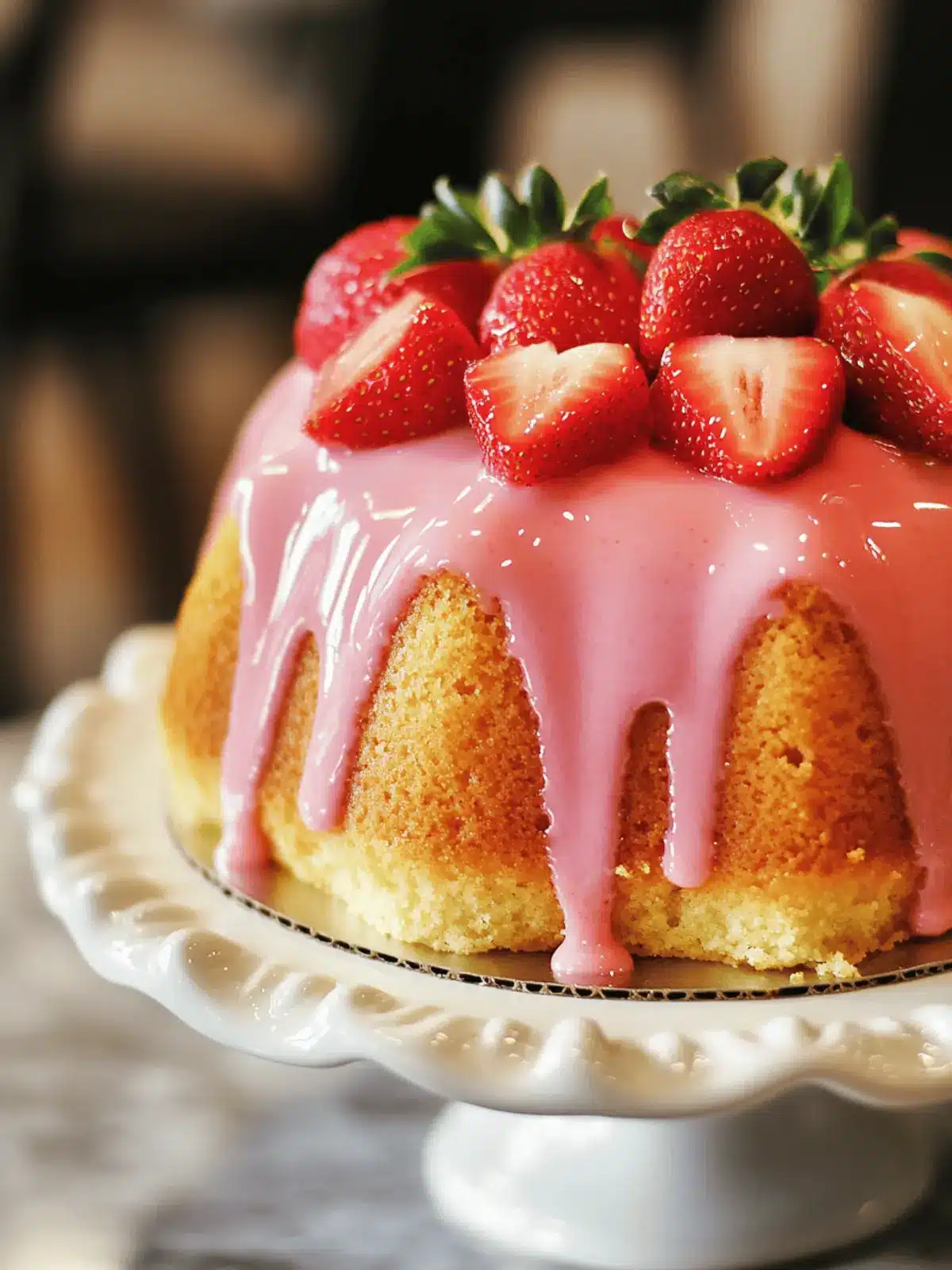 Strawberry Pound Cake