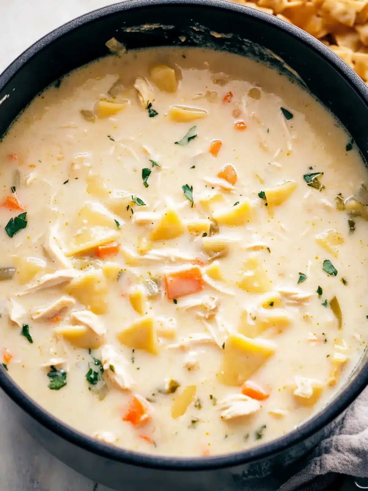 White Chicken Lasagna Soup