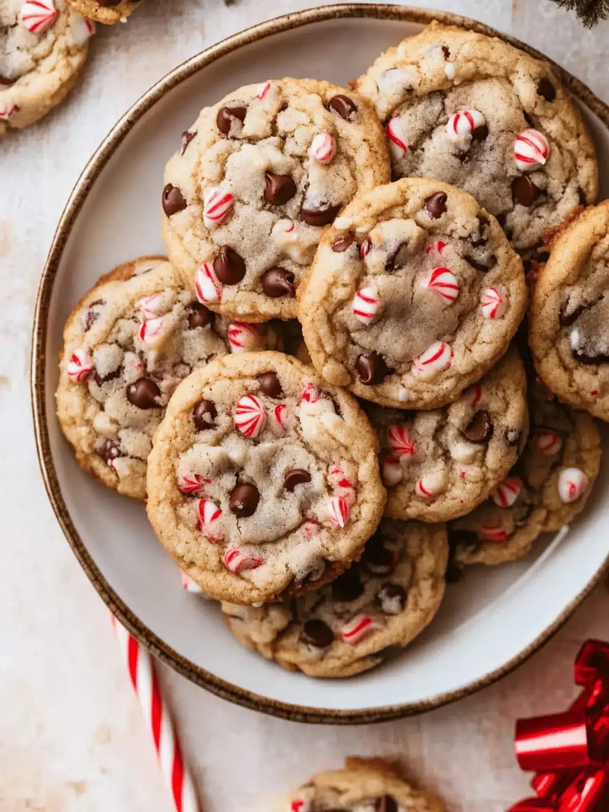 Peppermint Chocolate Chip Cookies