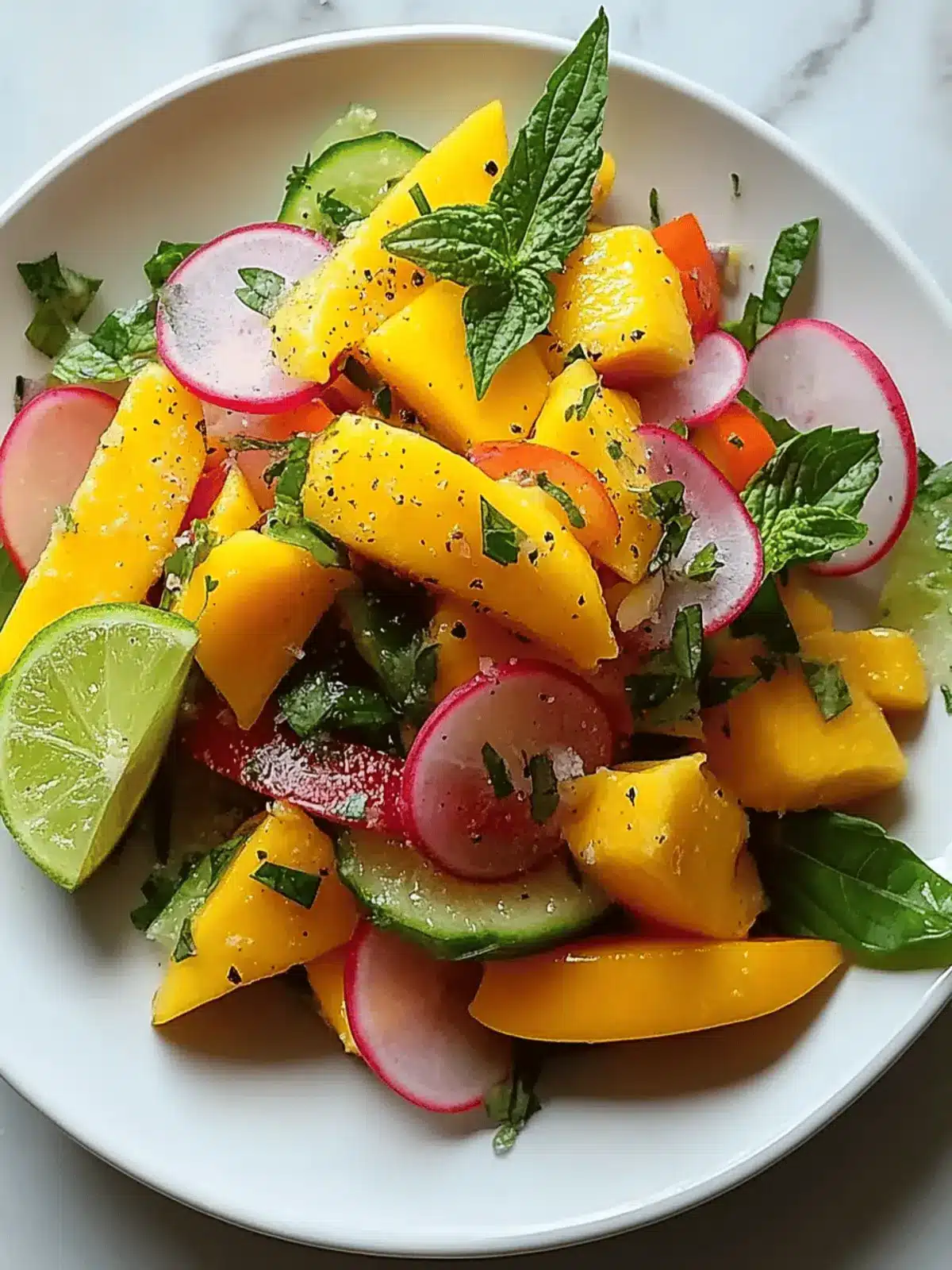 Refreshing Mango Salad Recipe with Lime Dressing