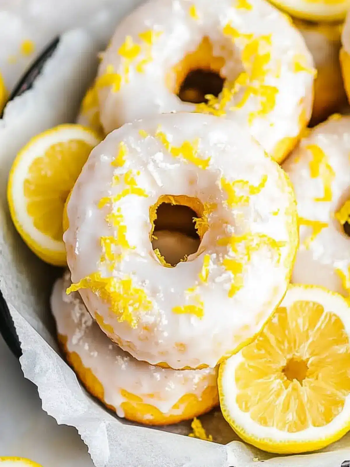 Lemon Vanilla Protein Donuts with Glaze