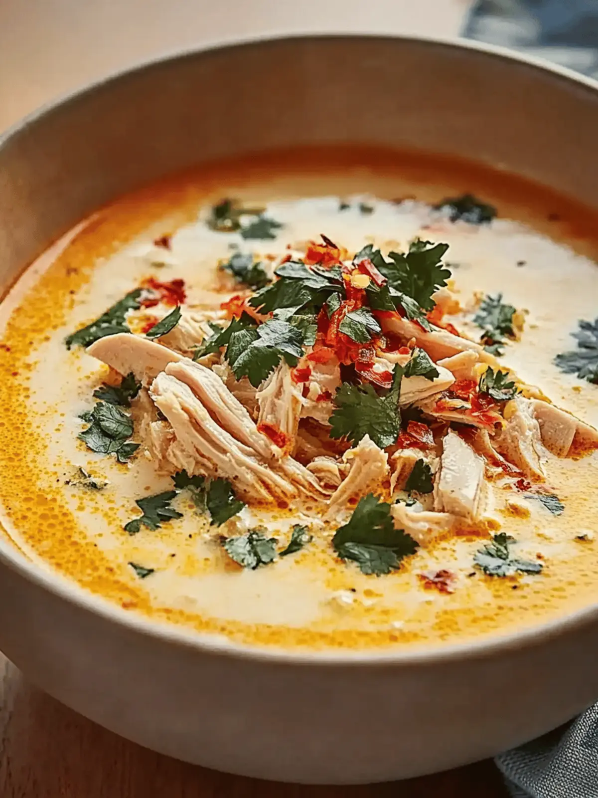 Creamy Chicken Poblano Soup