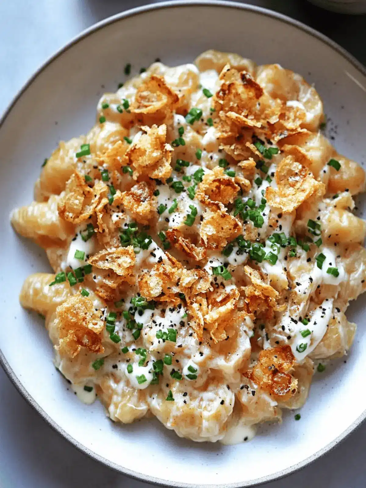Brown Butter Miso & Roasted Garlic Radiatori with Crispy Shallots