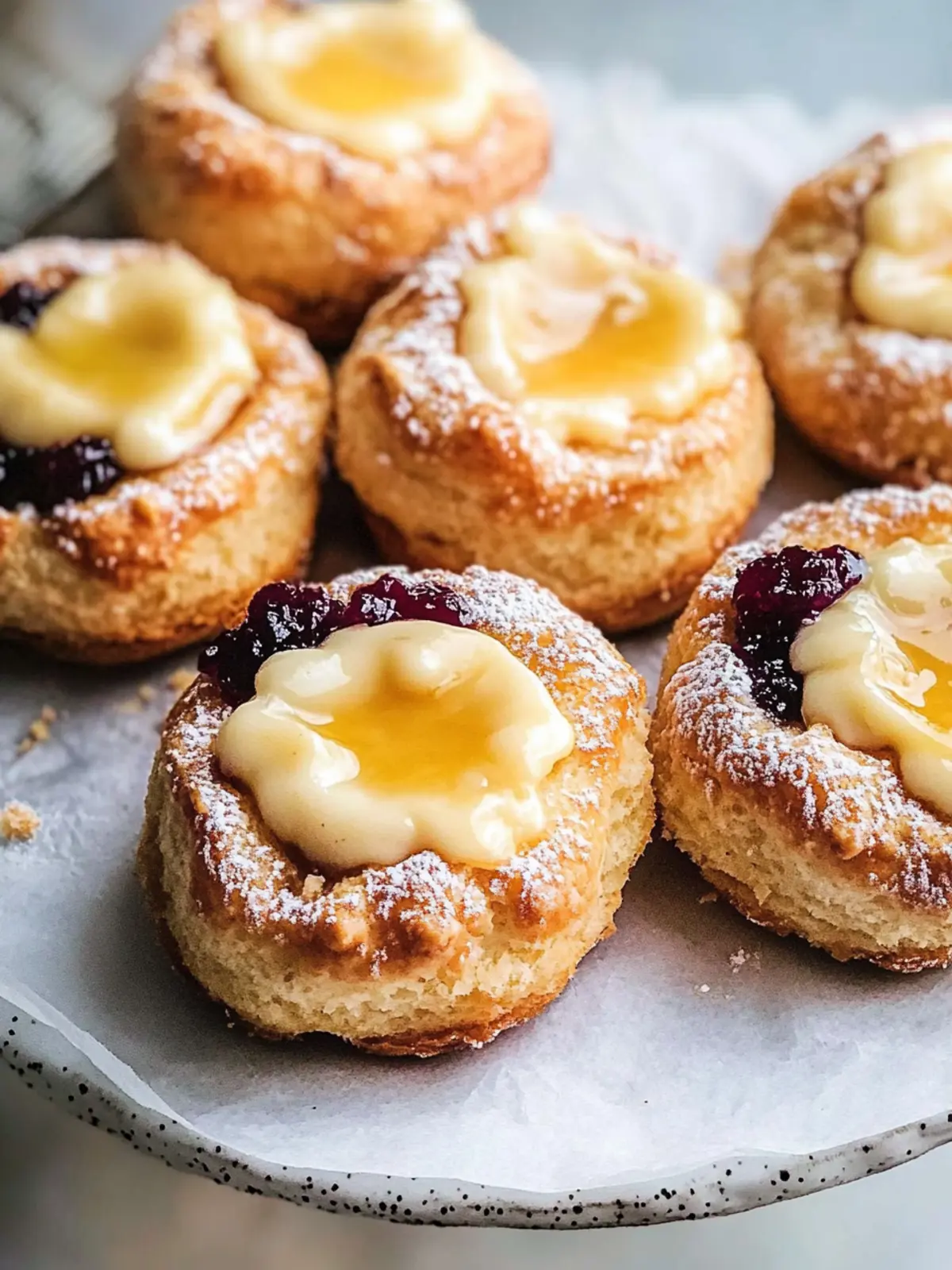 Jam and Custard Buns