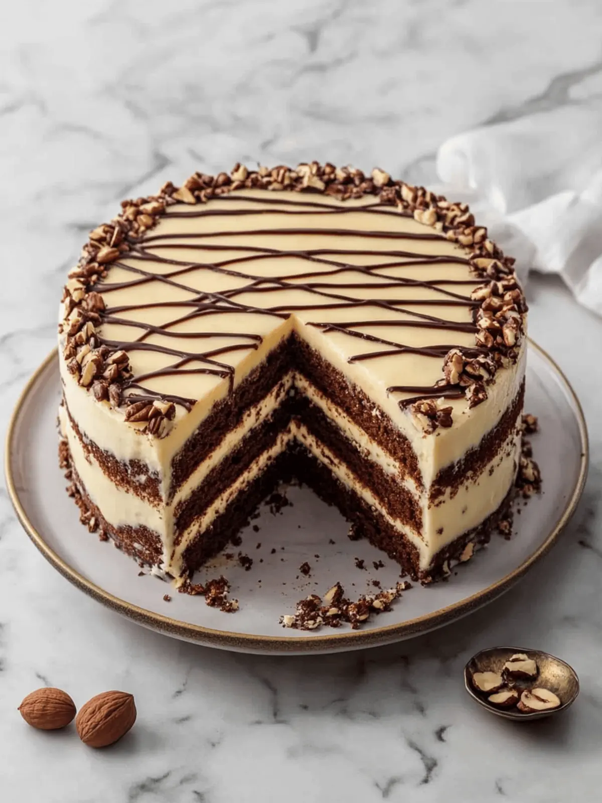 Hazelnut And Chocolate Layer Cake