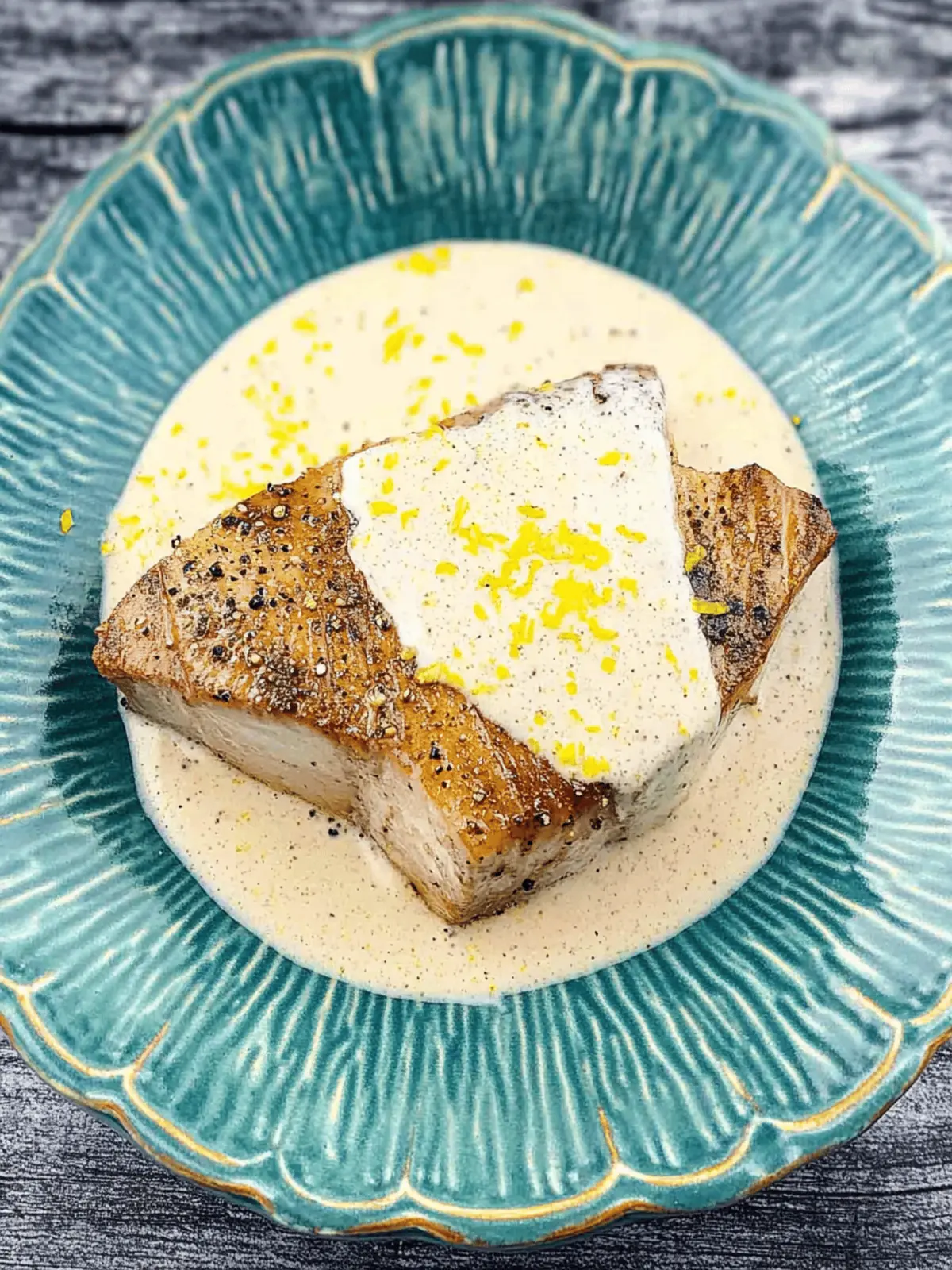 Lemon Dijon Cream Sauce for Tuna Steaks
