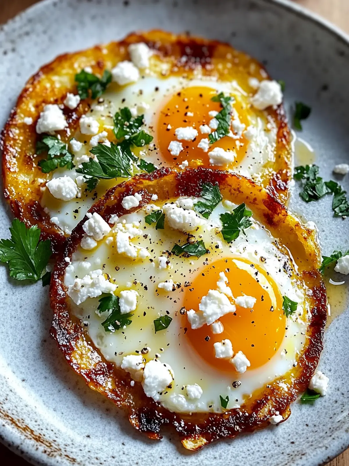 Crispy Feta Fried Eggs