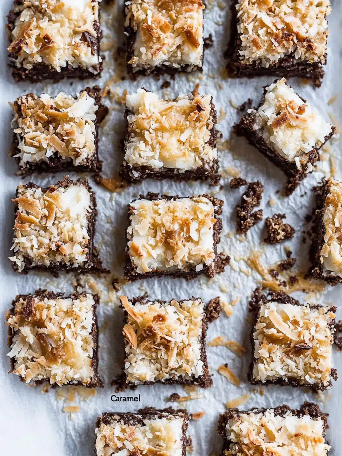 Warm Toasted Caramel Coconut Gooey Chocolate Crunch Bars Bliss 4 Warm Toasted Caramel Coconut Gooey Chocolate Crunch Bars