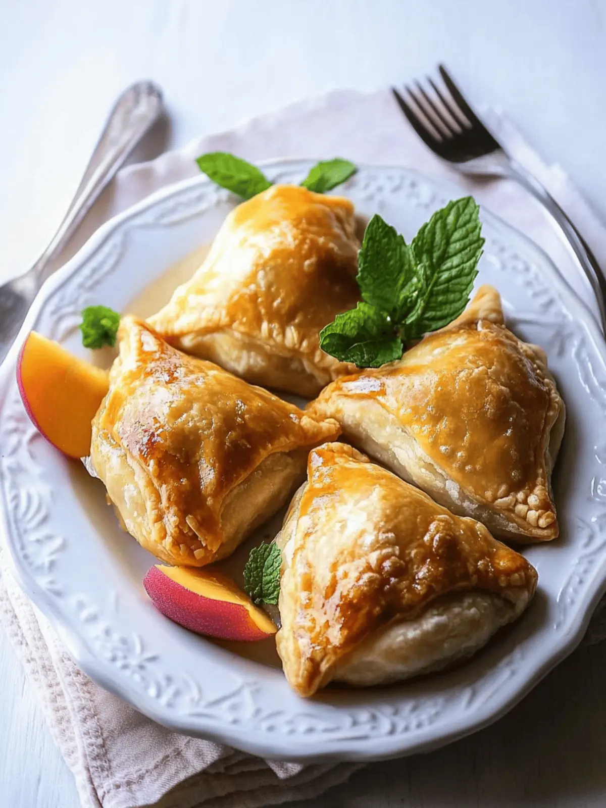 Flaky Peach Dumplings