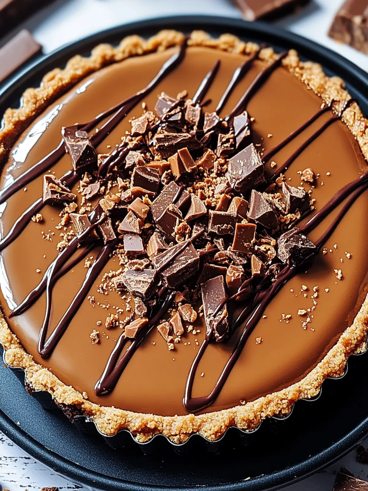Decadent Christmas Chocolate Biscoff Tart