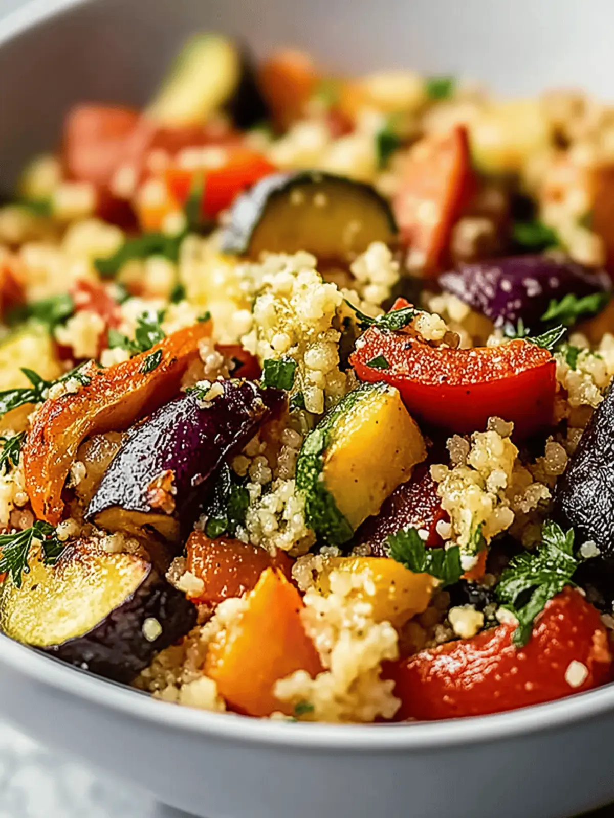 Vibrant Roasted Vegetable Couscous Bowl