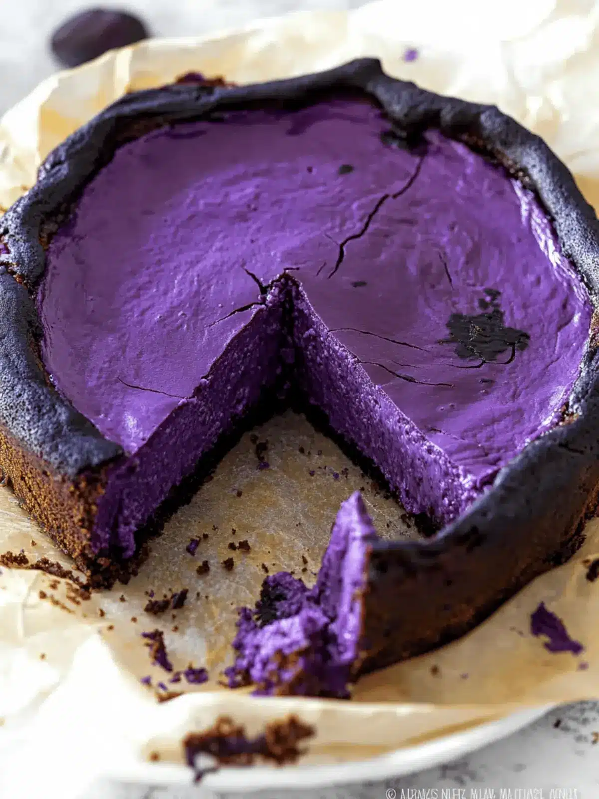Ube Basque Cheesecake