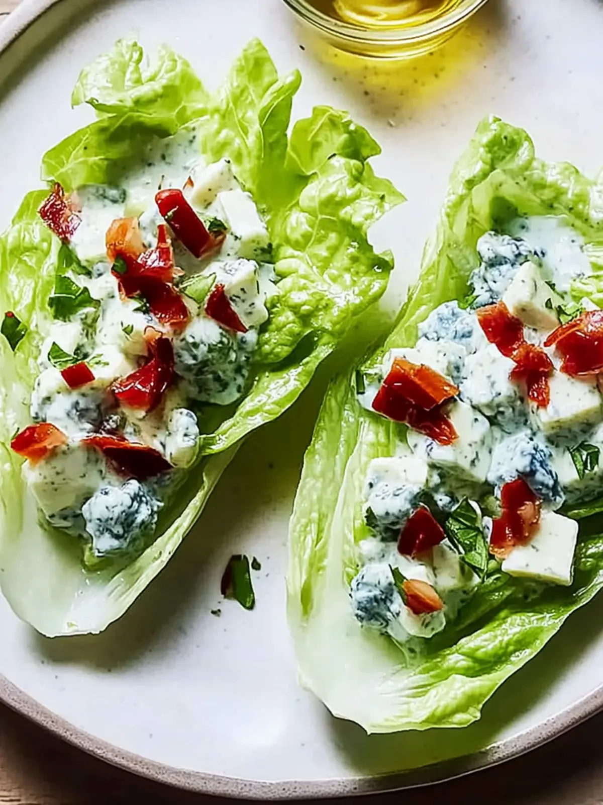 Little Gem Wedge Salad with Blue Cheese & Herb Dressing