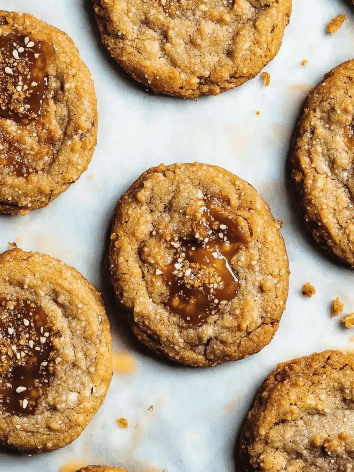 Salted Caramel Sesame Cookies
