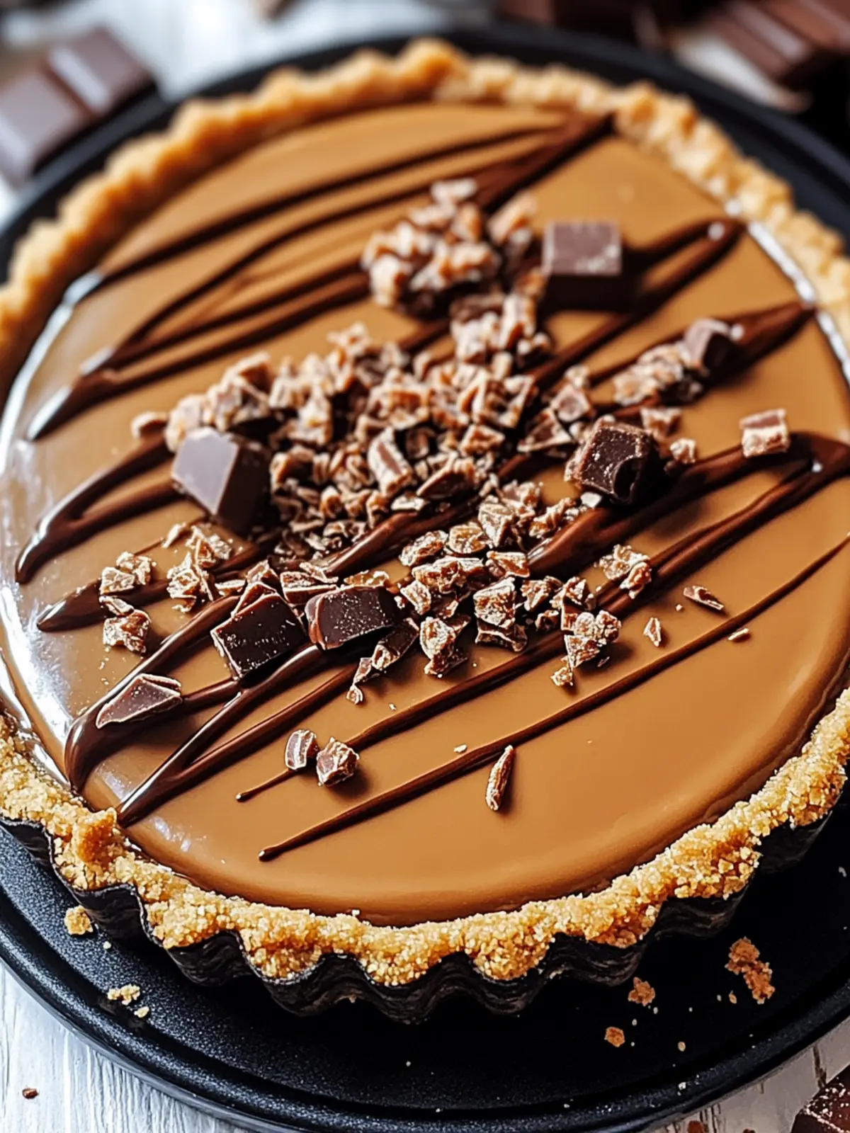 Decadent Christmas Chocolate Biscoff Tart
