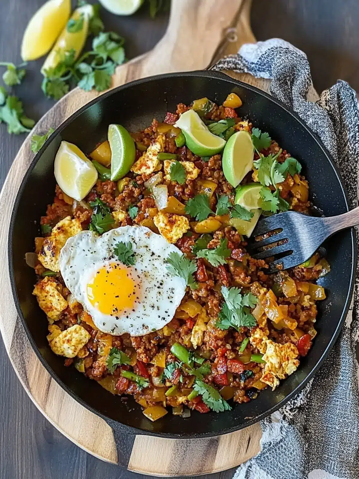 Breakfast Hash with Chorizo & Eggs