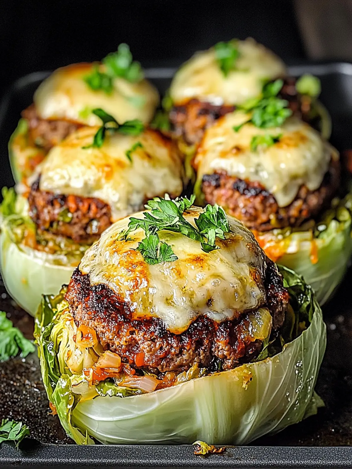 Oven-Baked Cabbage Burgers