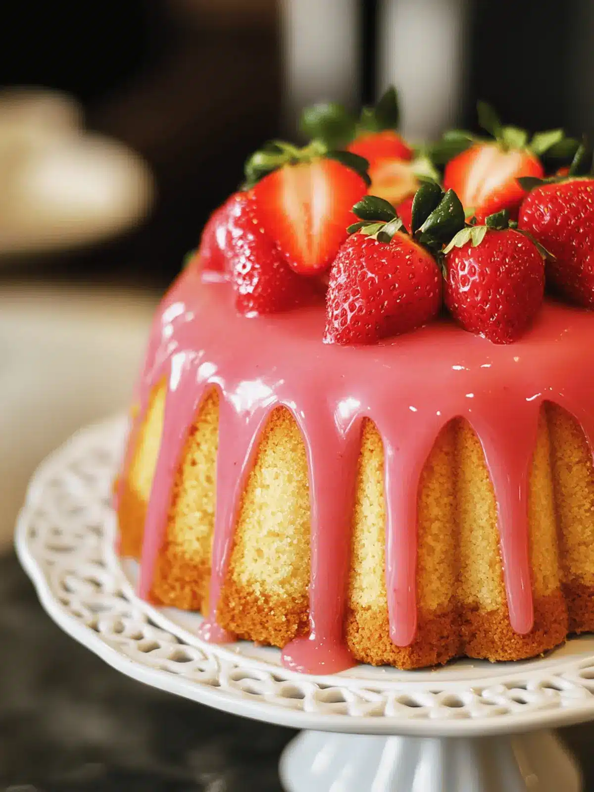 Strawberry Pound Cake
