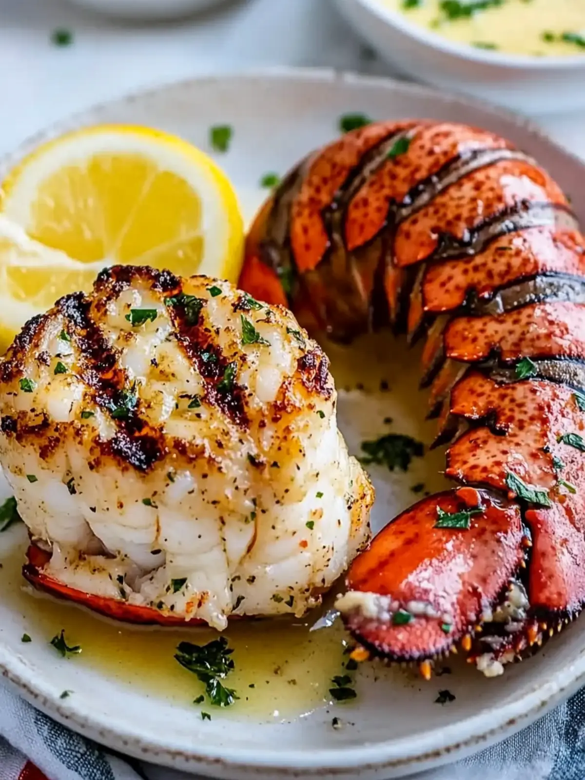 Garlic Butter Baked Lobster Tails