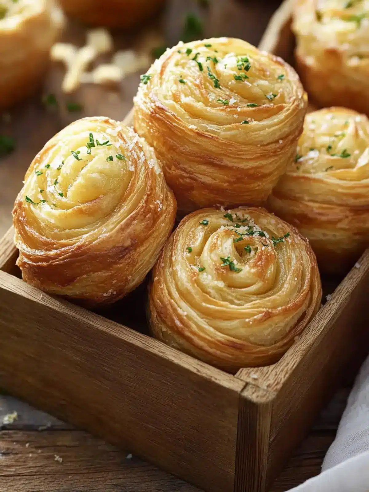 Cheesy Garlic Cruffin