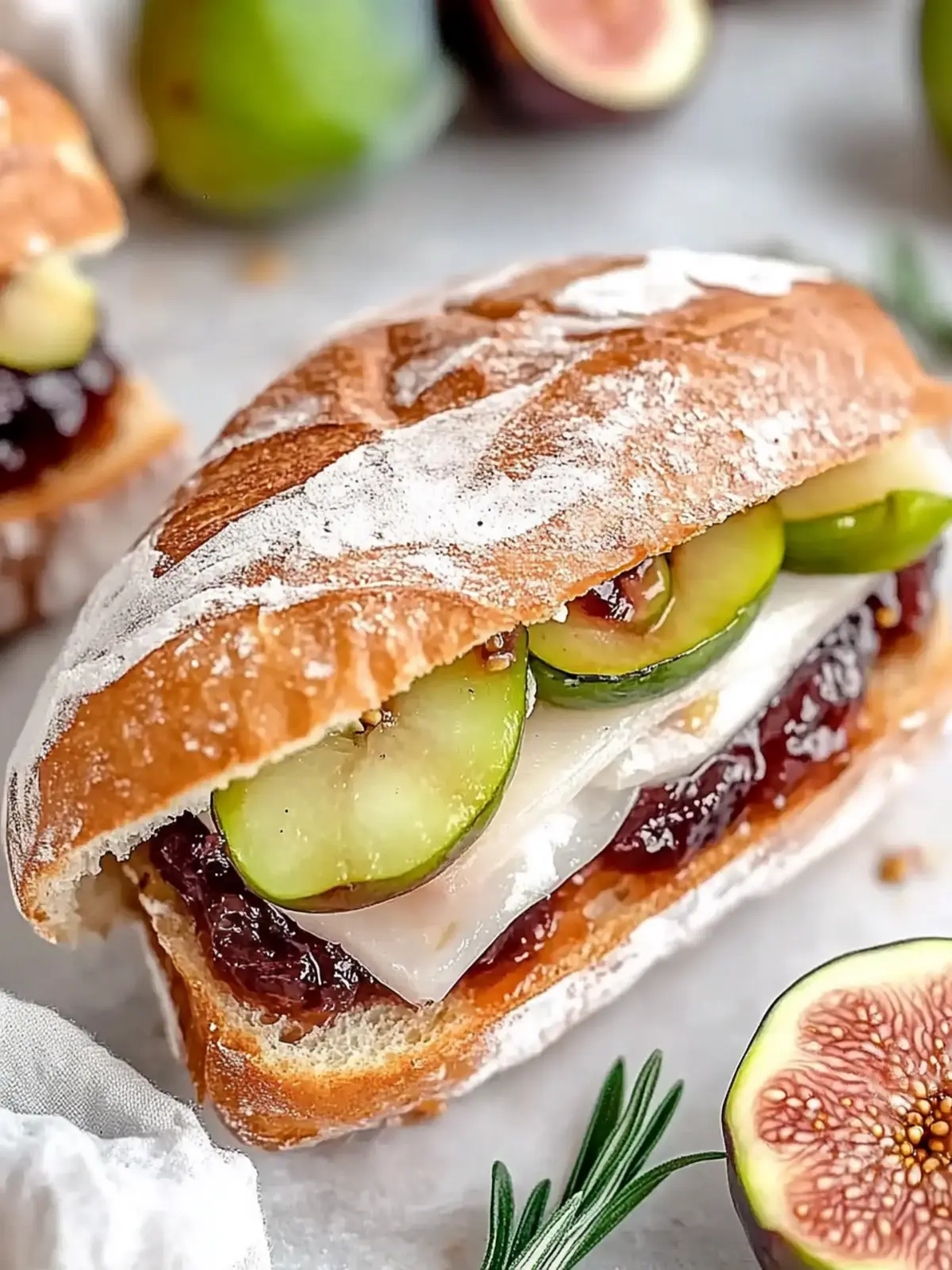 Quick Lunch Fig Jam Sandwich
