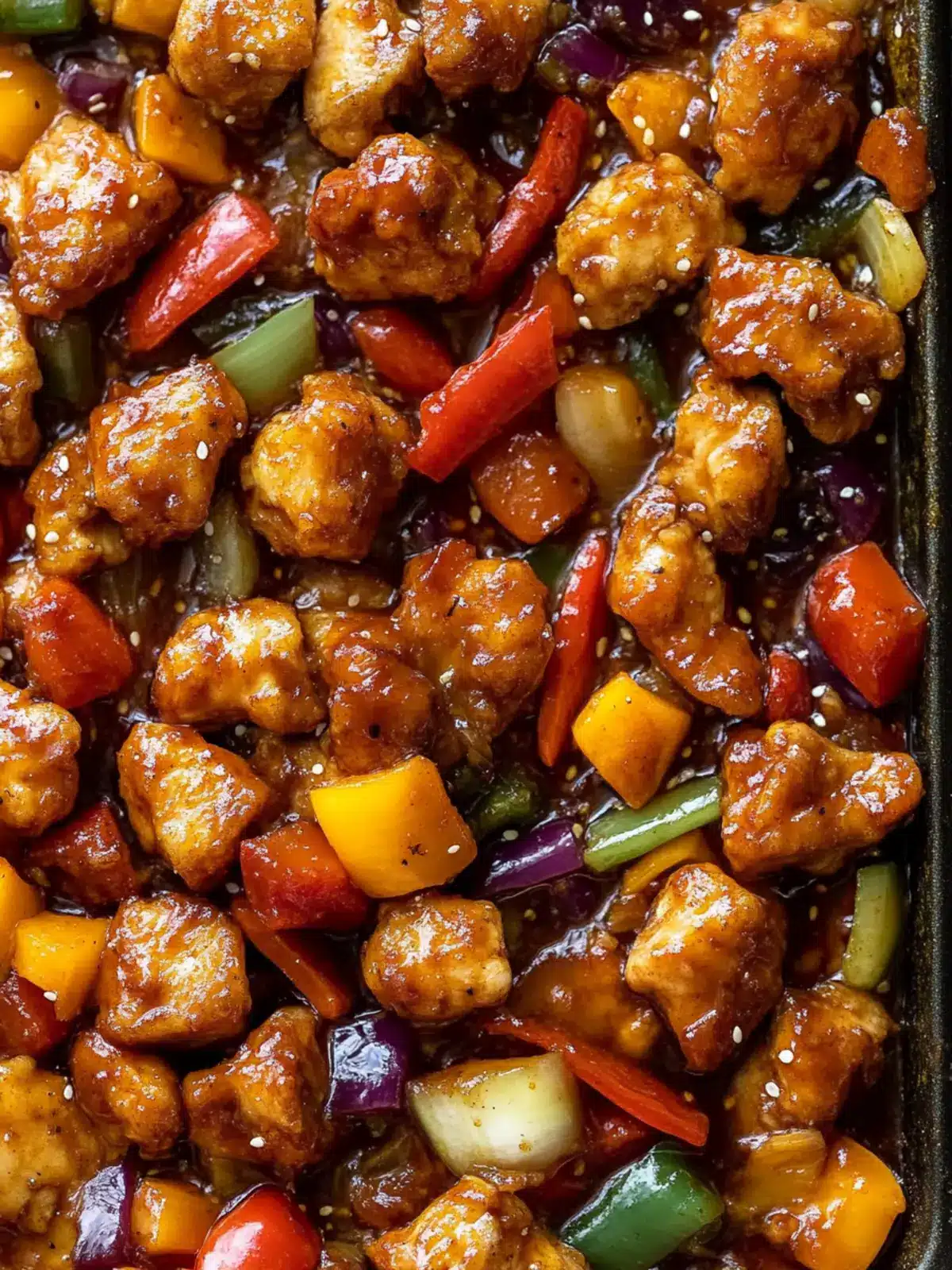 Sheet Pan Sticky Sweet and Sour Chicken