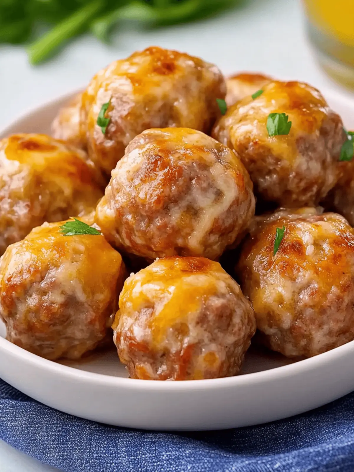 Easy Baked Keto Pork Sausage Meatballs