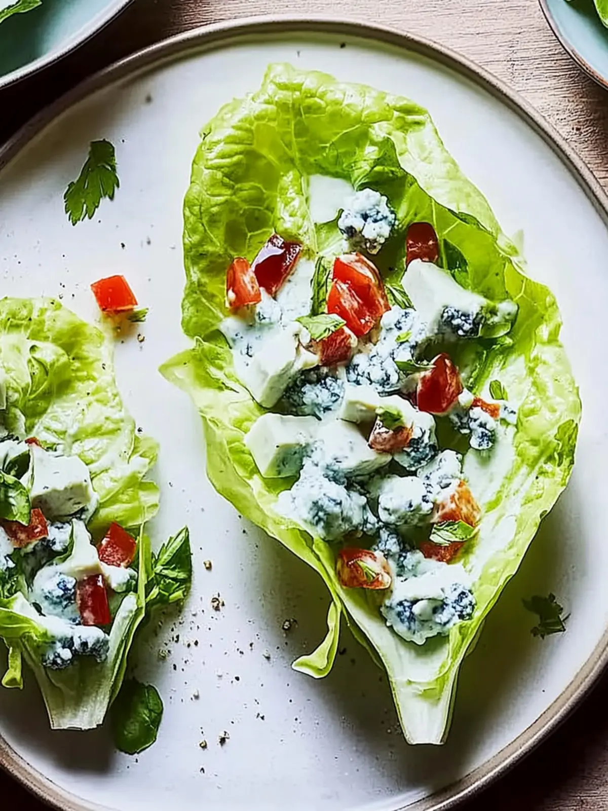 Little Gem Wedge Salad with Blue Cheese & Herb Dressing