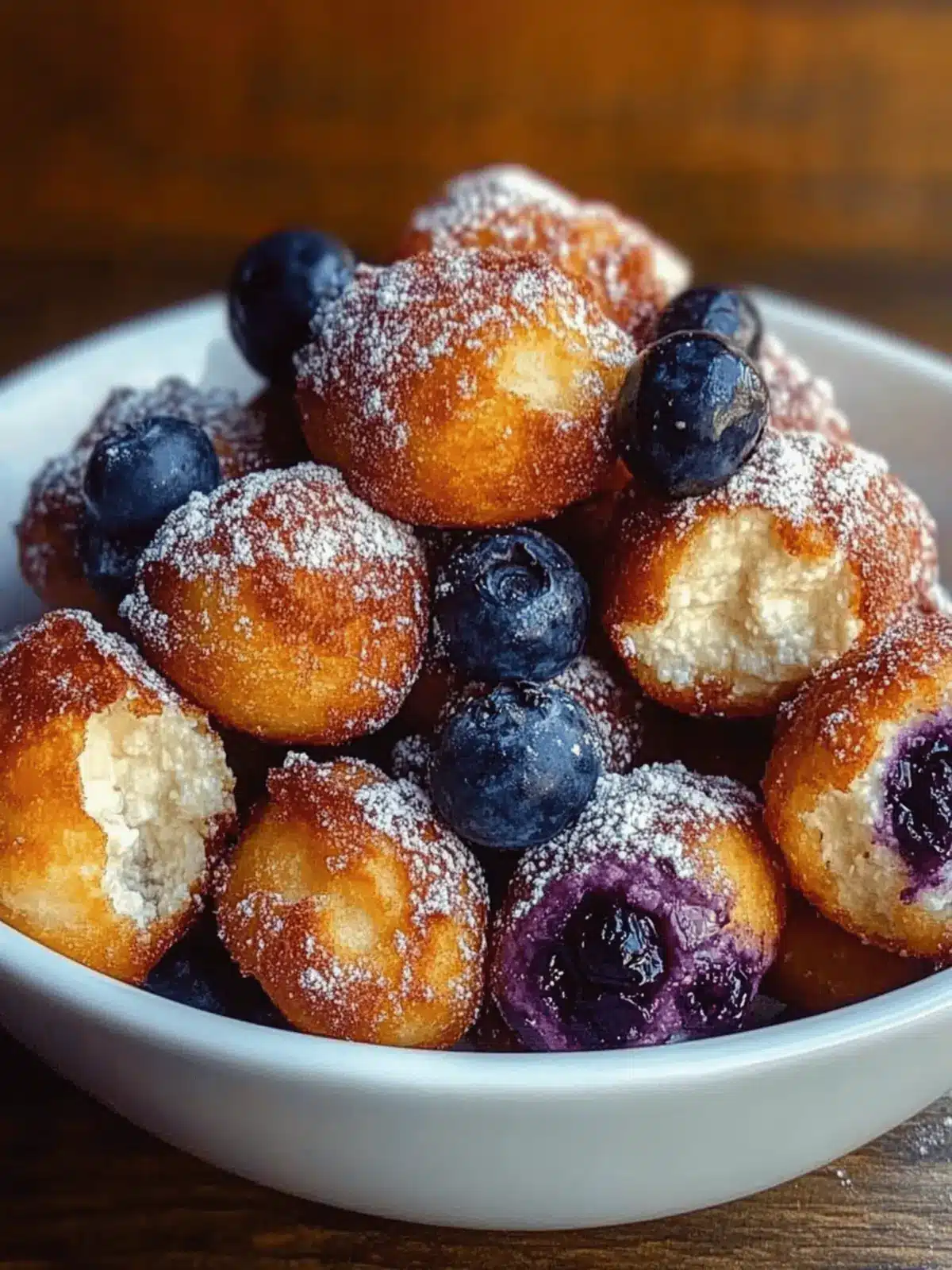 Air Fryer Blueberry Cottage Cheese Donut Holes