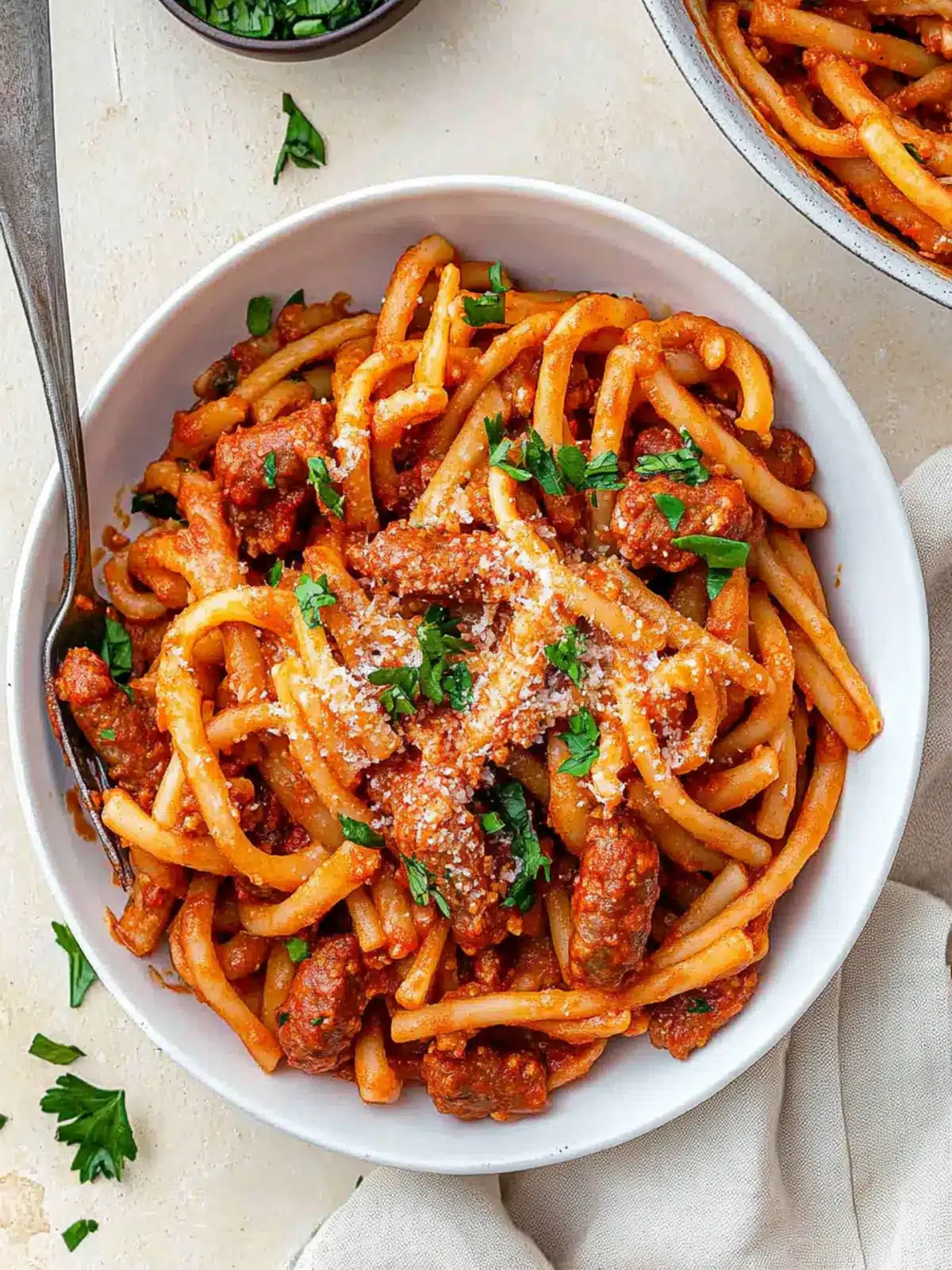 One Pot Spicy Sausage Pasta