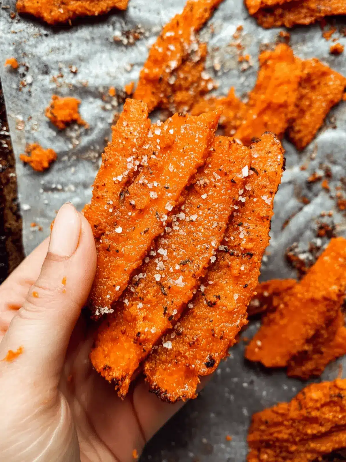 Crispy Smashed Carrots