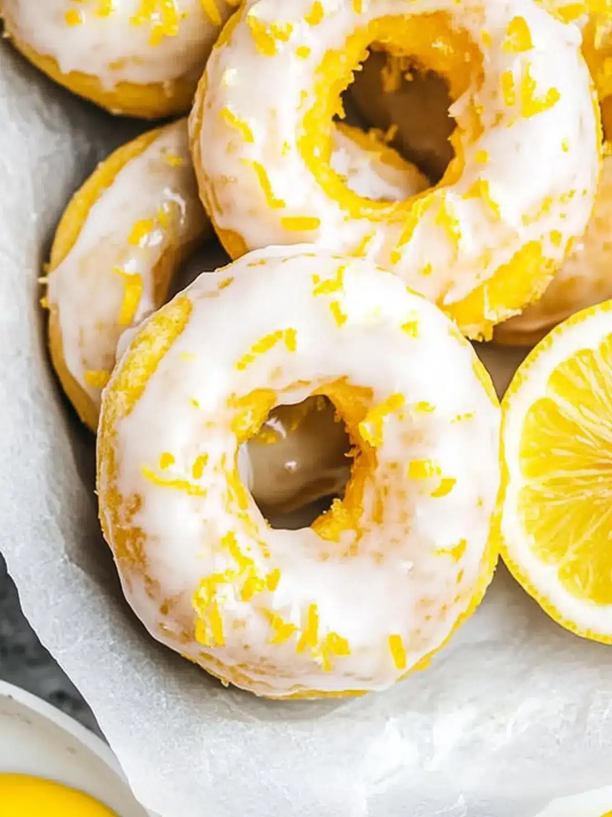 Lemon Vanilla Protein Donuts with Glaze