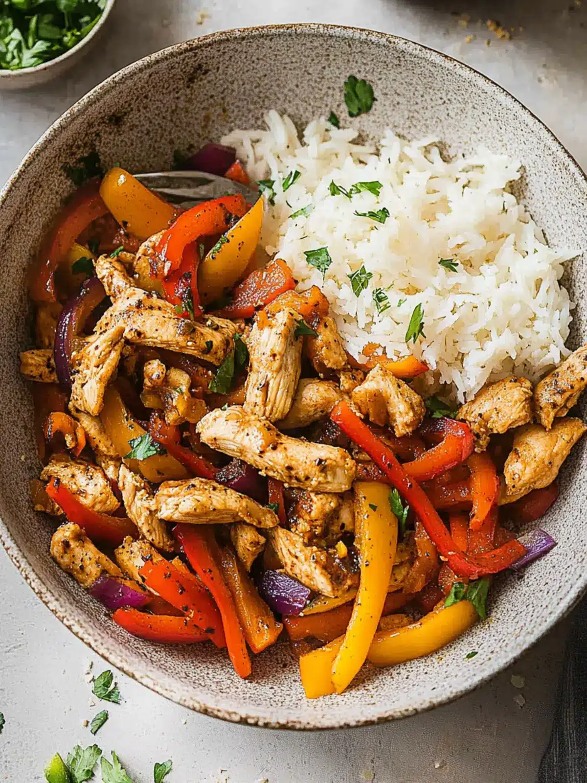 One Pan Chicken and Peppers