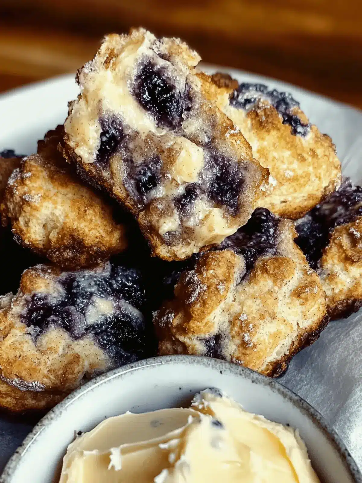 Blueberry Cinnamon Crunch Sourdough Cathead Biscuits Delight 2 Blueberry Cinnamon Crunch Sourdough Cathead Biscuits with Whipped Salted Vanilla Bean Butter