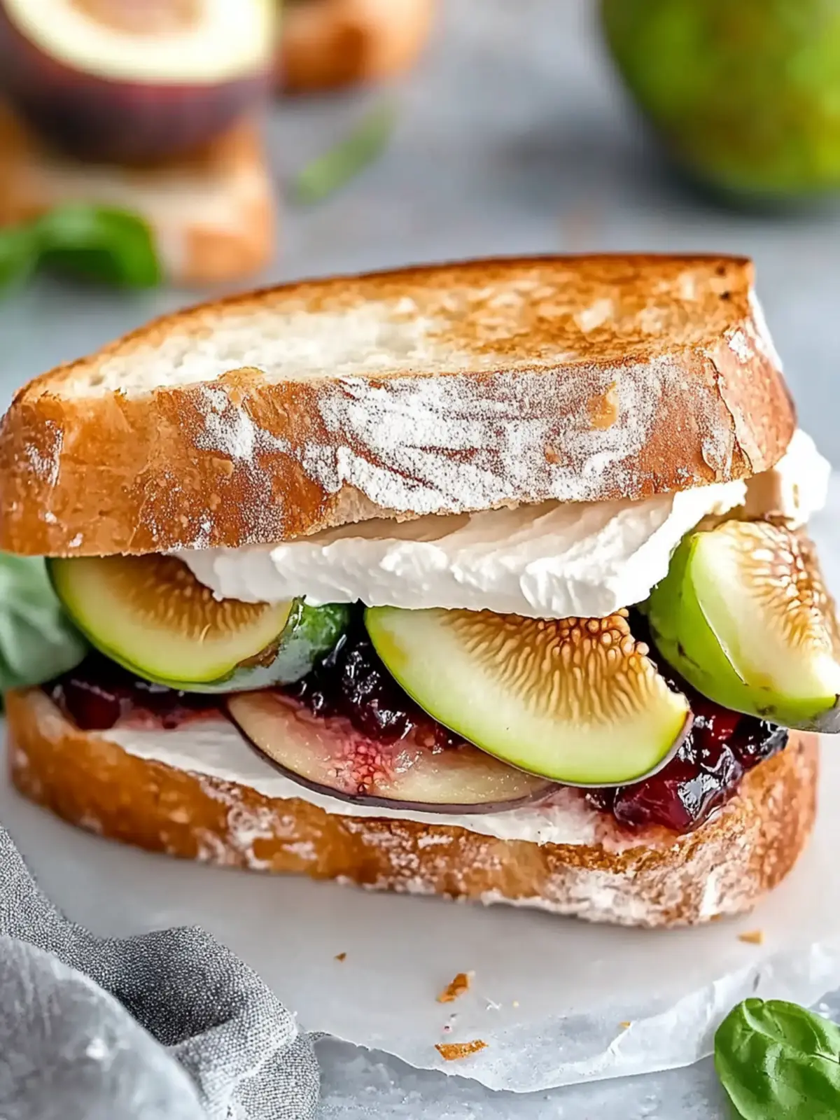 Quick Lunch Fig Jam Sandwich