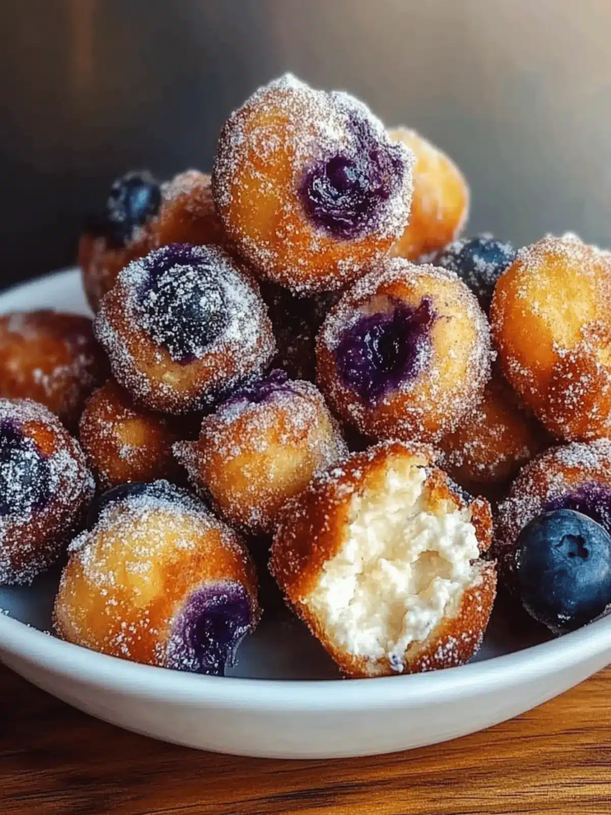 Air Fryer Blueberry Cottage Cheese Donut Holes