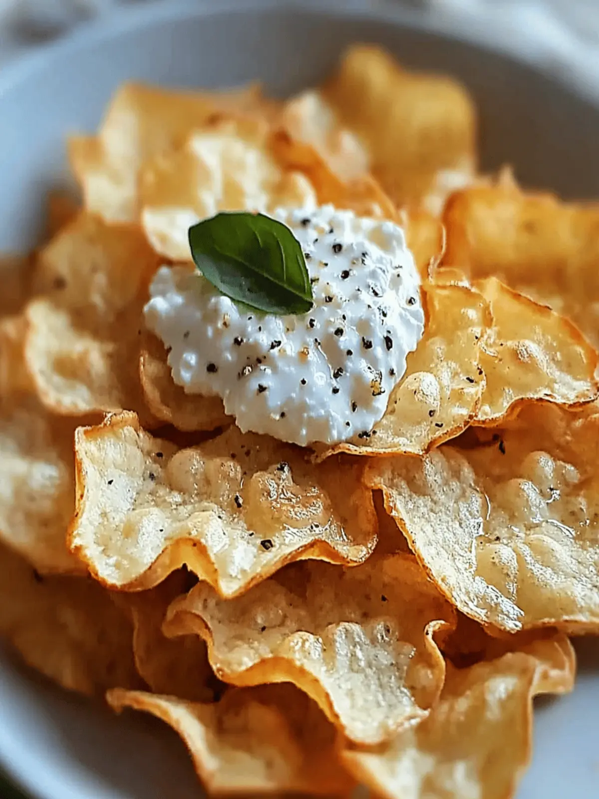 Crispy Cottage Cheese Chips