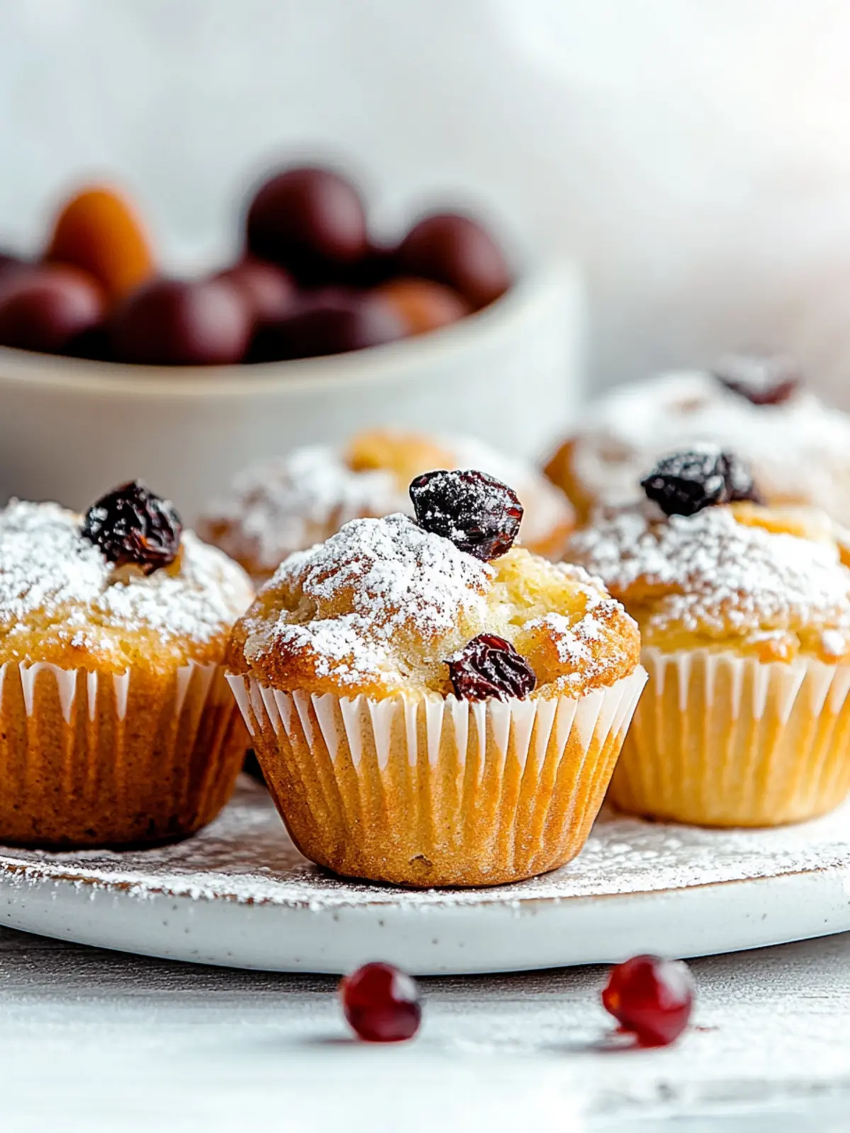 Moist Christmas Stollen Muffins