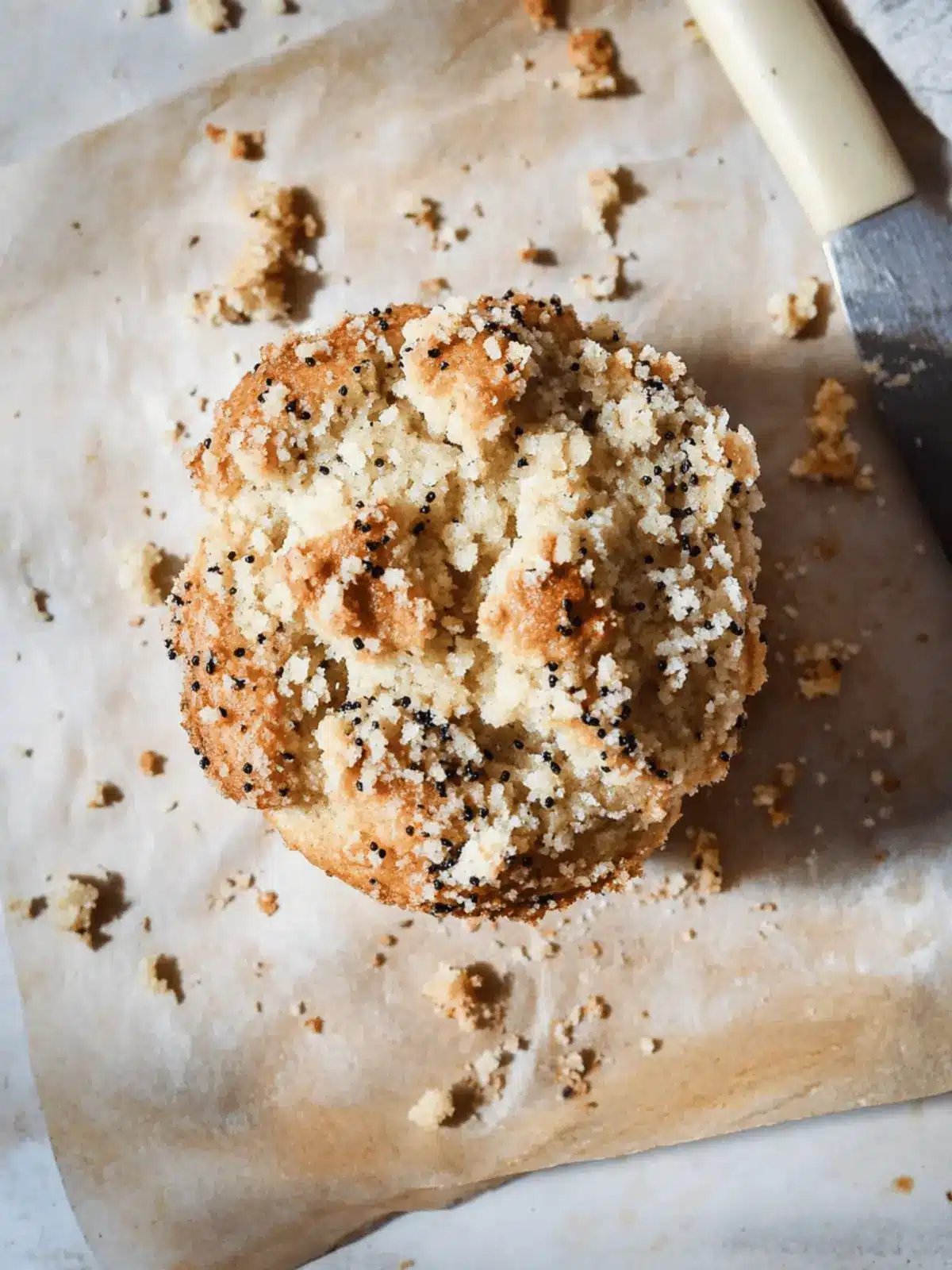 Tahini Banana Crumb Muffins