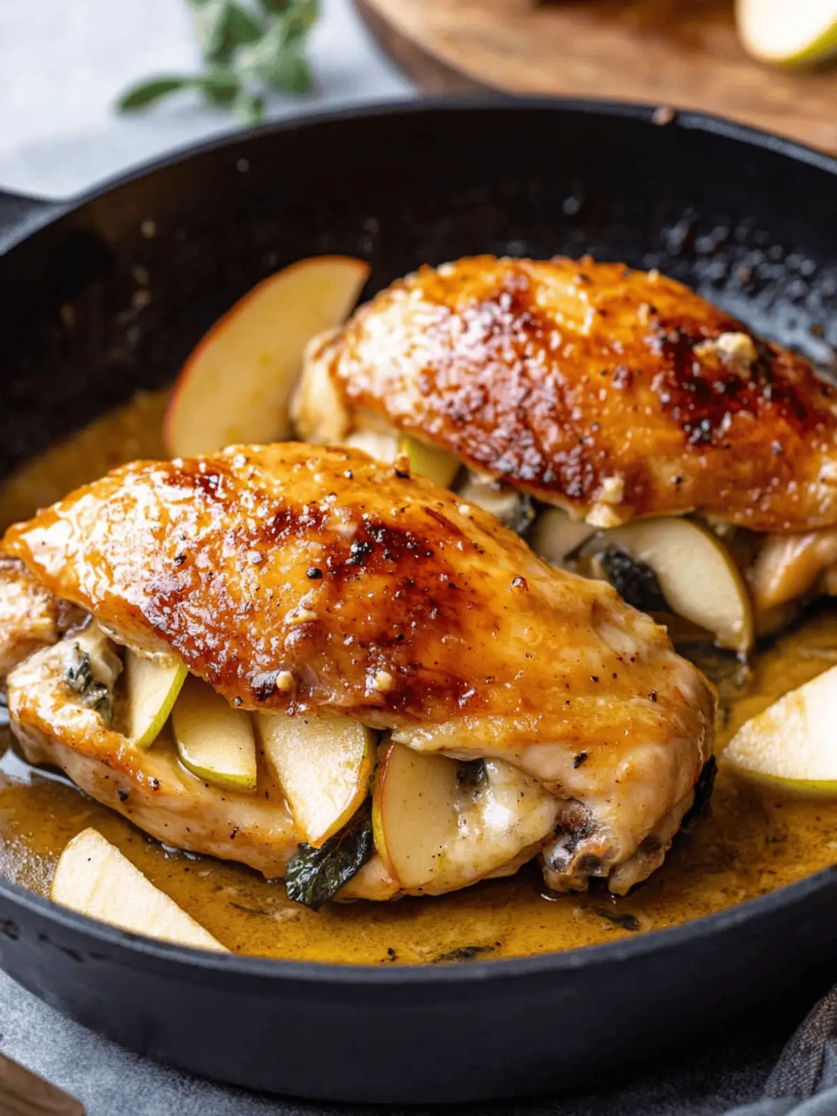Apple and Brie Stuffed Chicken