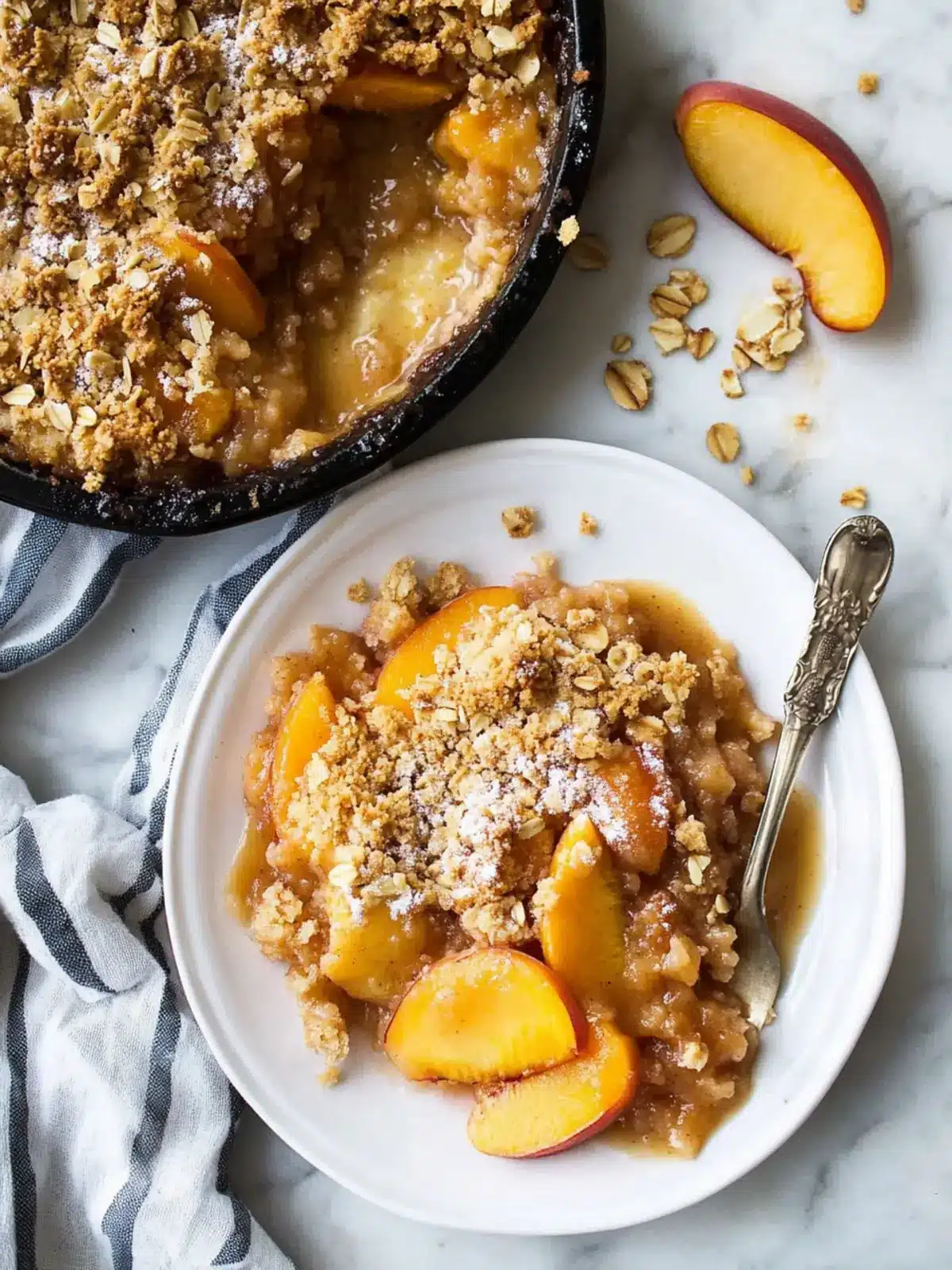 Almond Peach Crumble