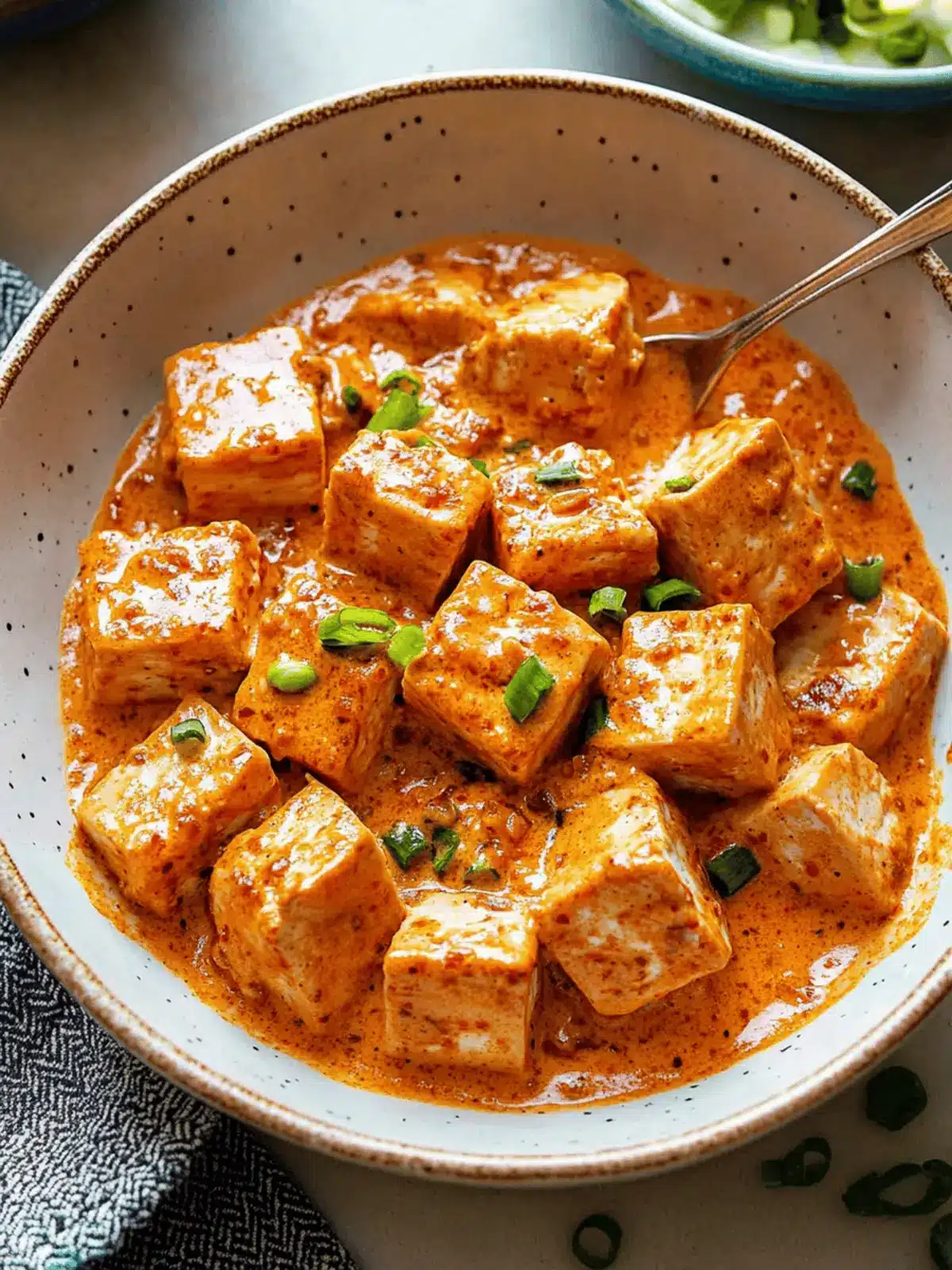 Spicy Tofu with Creamy Coconut Sauce: A Flavorful Vegan Delight