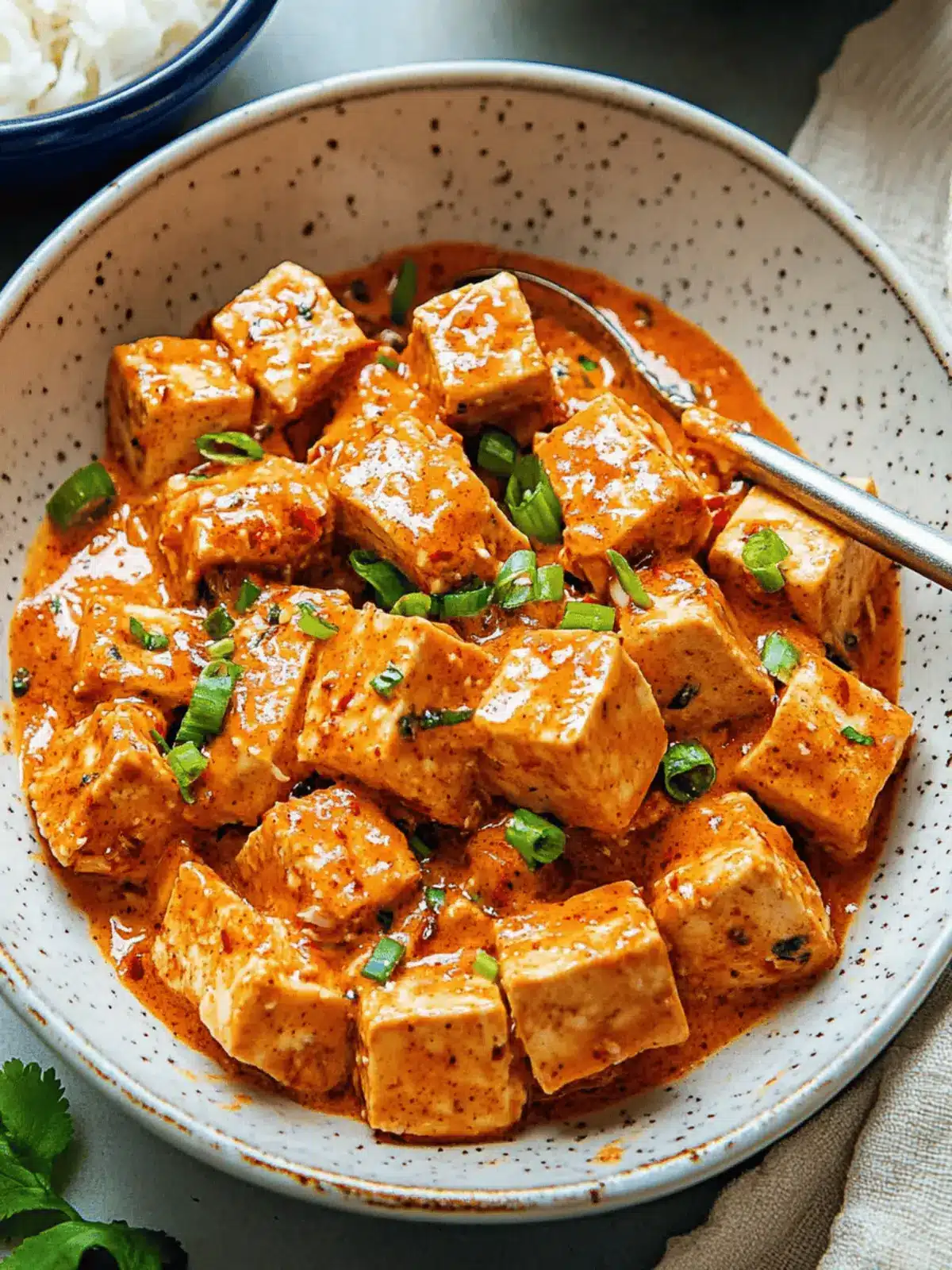 Spicy Tofu with Creamy Coconut Sauce: A Flavorful Vegan Delight