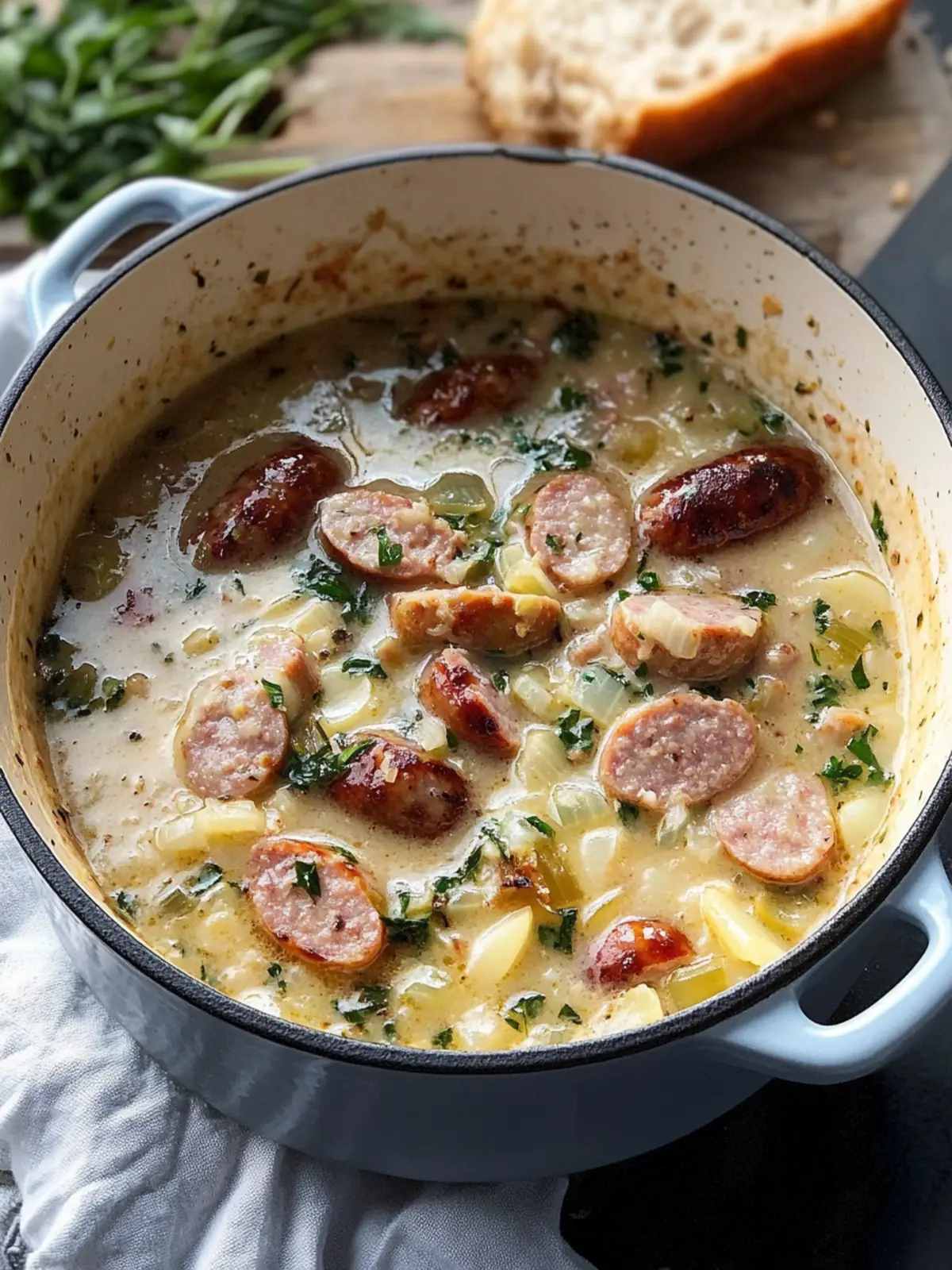 Creamy Leek and Sausage Stew Perfect for Cozy Nights 3 Creamy Leek and Sausage Stew