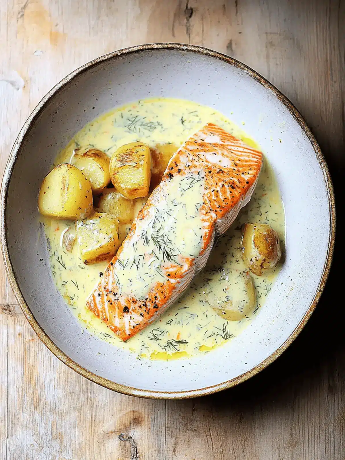 Salmon in Creamy Dill Sauce