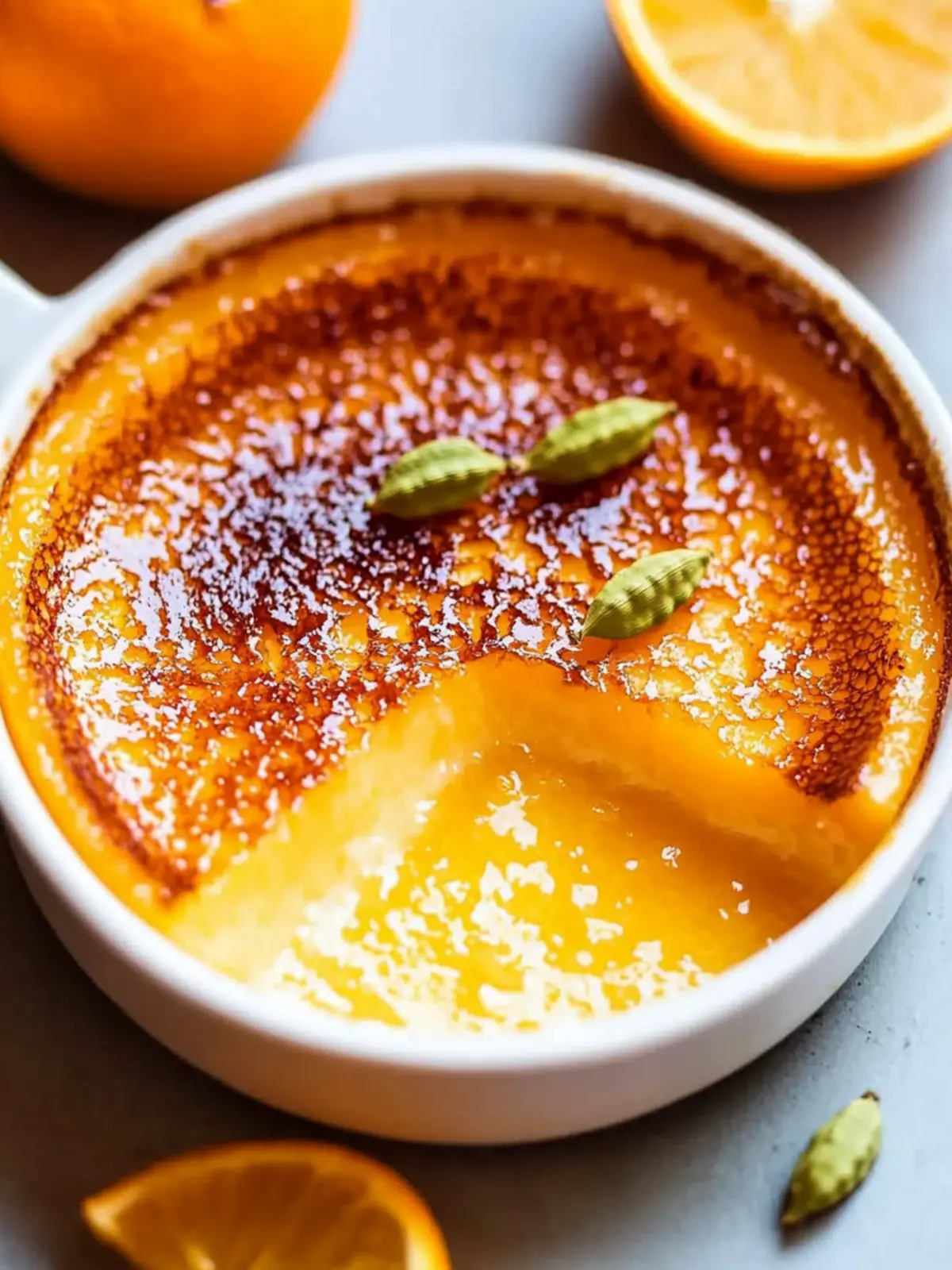 Orange & Cardamom Creme Brulee