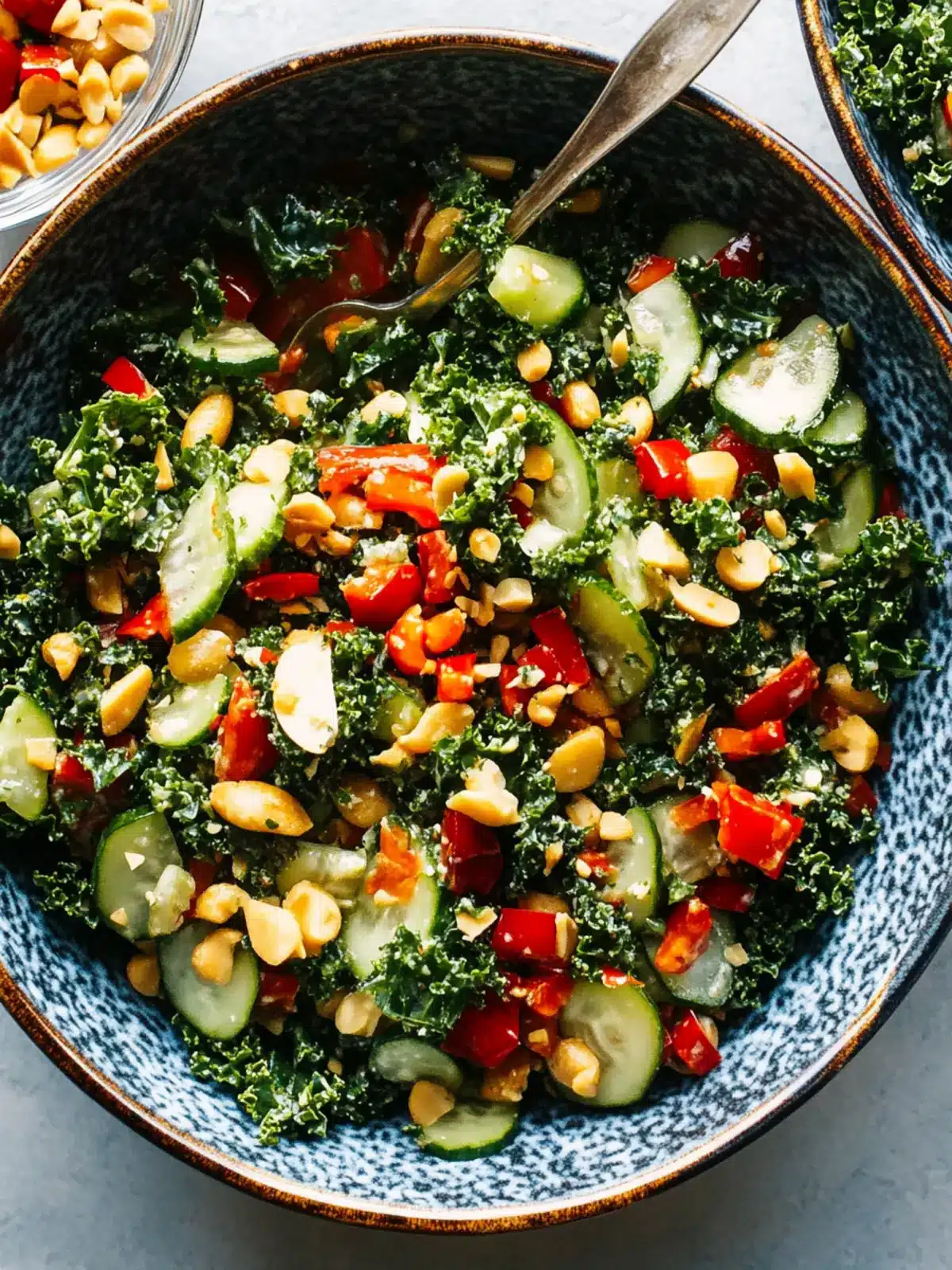 Roasted Peanut Kale Crunch Salad