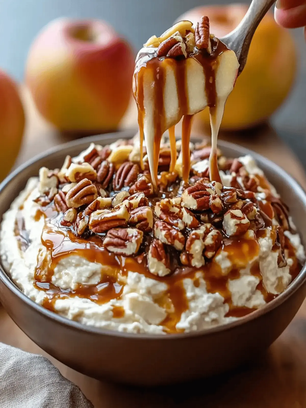 Decadent Caramel Pecan Apple Dip