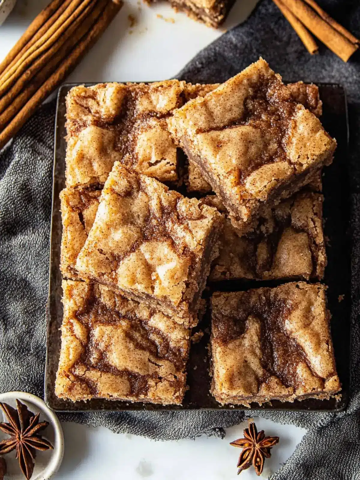 Brown Butter Cinnamon Swirl Snickerdoodle Blondies