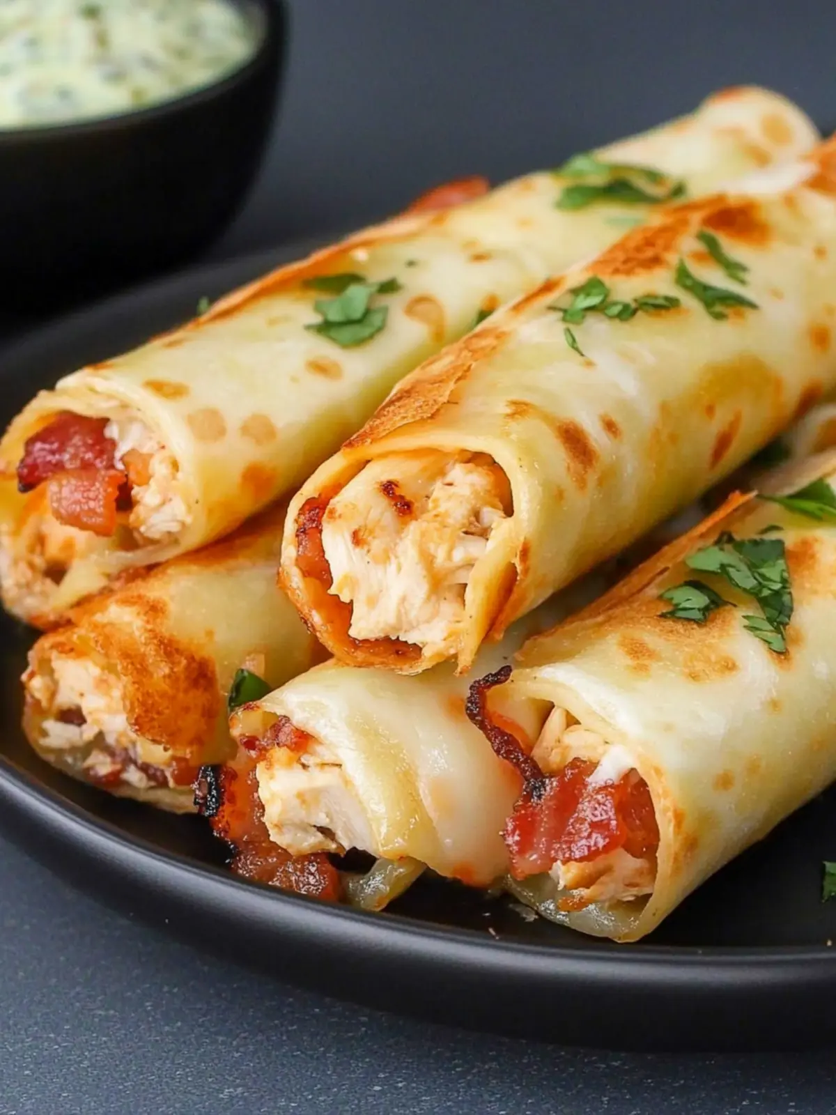 Keto Chicken Bacon Ranch Taquitos